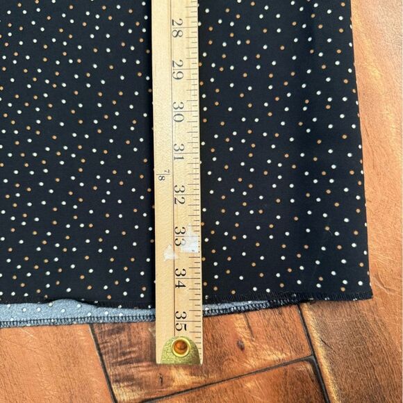 H&M Black Polka Dot Mini Dress Bell Sleeve Size 4 - Picture 10 of 10